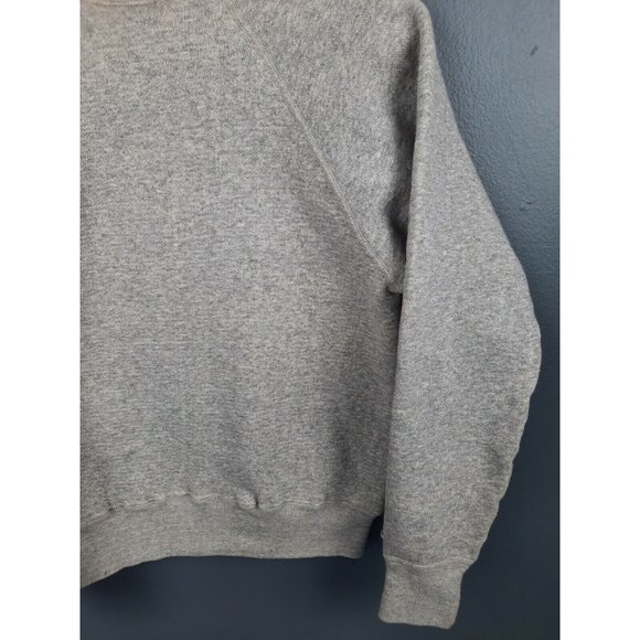 Vintage 60s Mayo Spruce Sweatshirt Unisex Sz. Small (34-36) Solid Gray Sweater - Picture 4 of 7